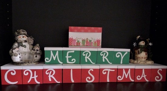 SVG boxes for Merry Christmas Decoration