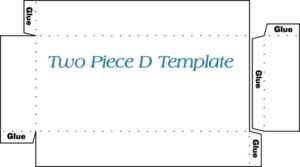 Image for Two piece D SVG Box Template