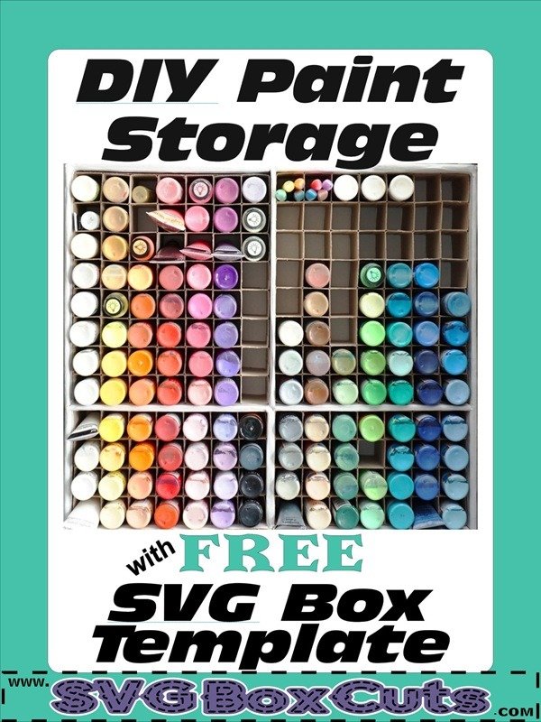 FREE DIY Paint Storage using scrap cardboard and old boxes.