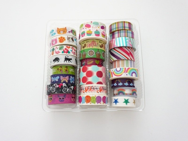 Sandwich Creme Cookie divider used for Washi Tape Organization.